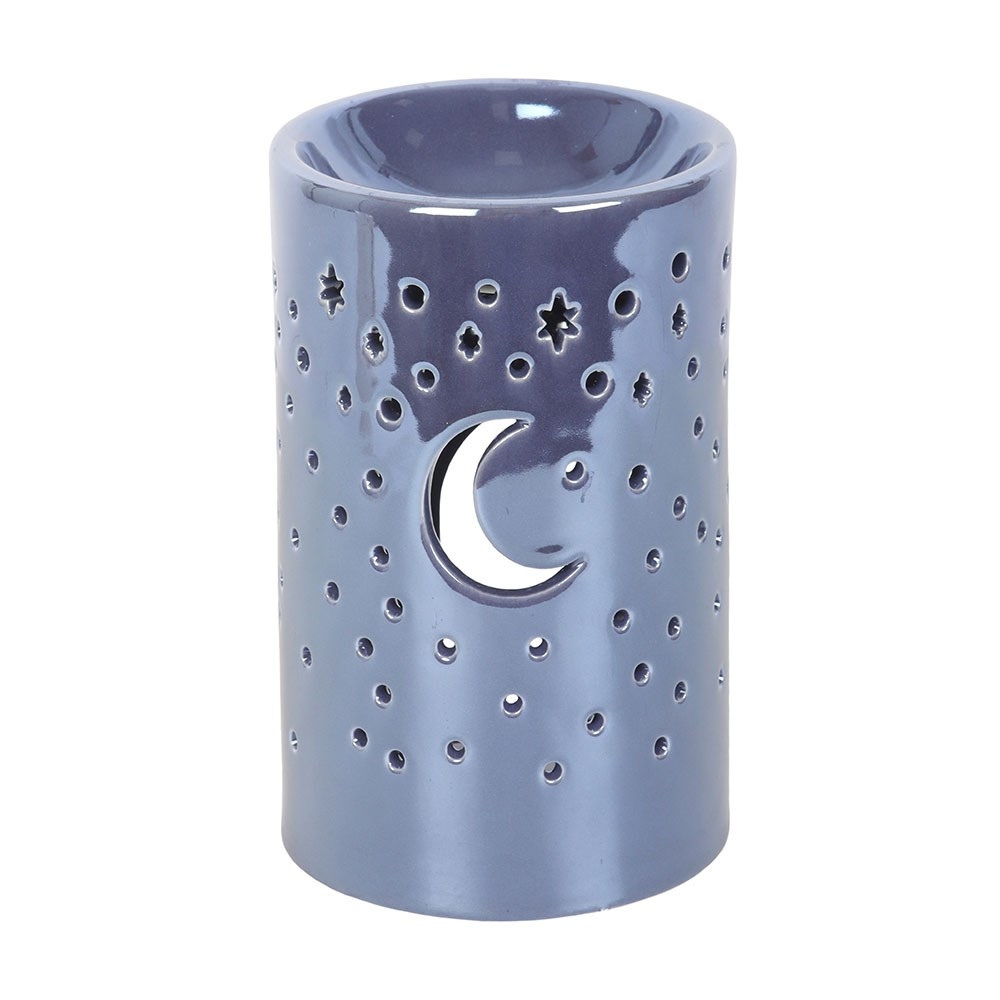 Something Different - Iridescent Purple Moon Pillar and Wax Warmer Oliebrander - Paars